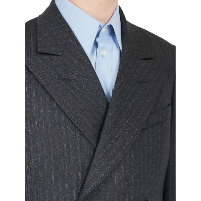 Maison Margiela Barathea Striped Tailored Blazer-4