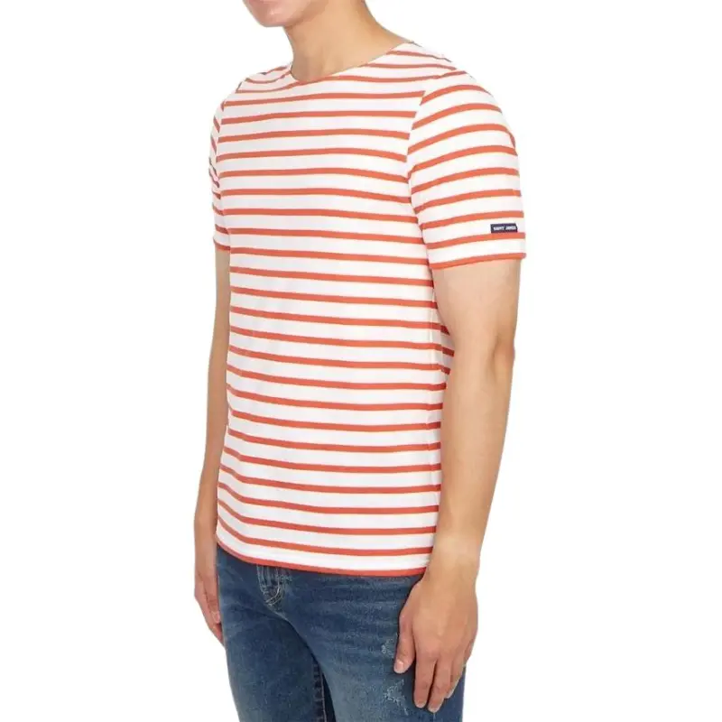 SAINT JAMES T Shirt Men's White Red-3