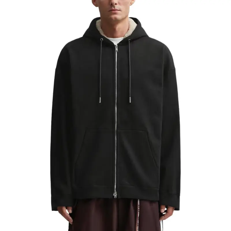 MASTERMIND WORLD Sherpa Lined Zip Up Hoodie-3
