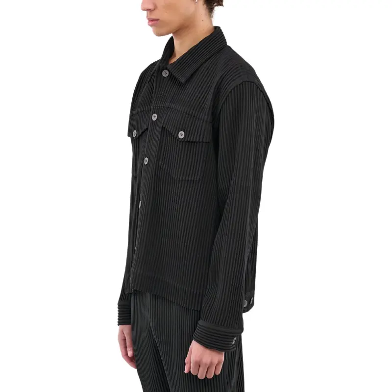 Homme Plissé Issey Miyake Buttoned Cuff Light Shirt Jacket-2