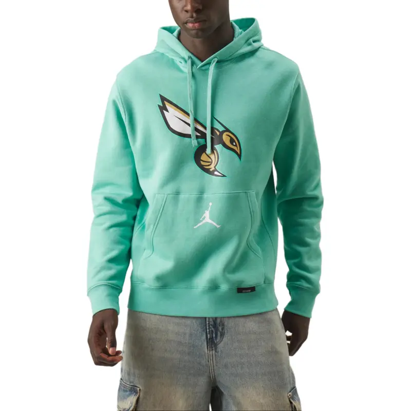 JORDAN Charlotte Hornets Club City Edition Men's JORDAN Nba Fleece Pullover Hoodie-2