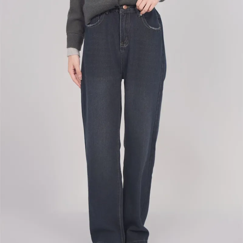 YuChaJia Jeans Women's Blue Gray-3