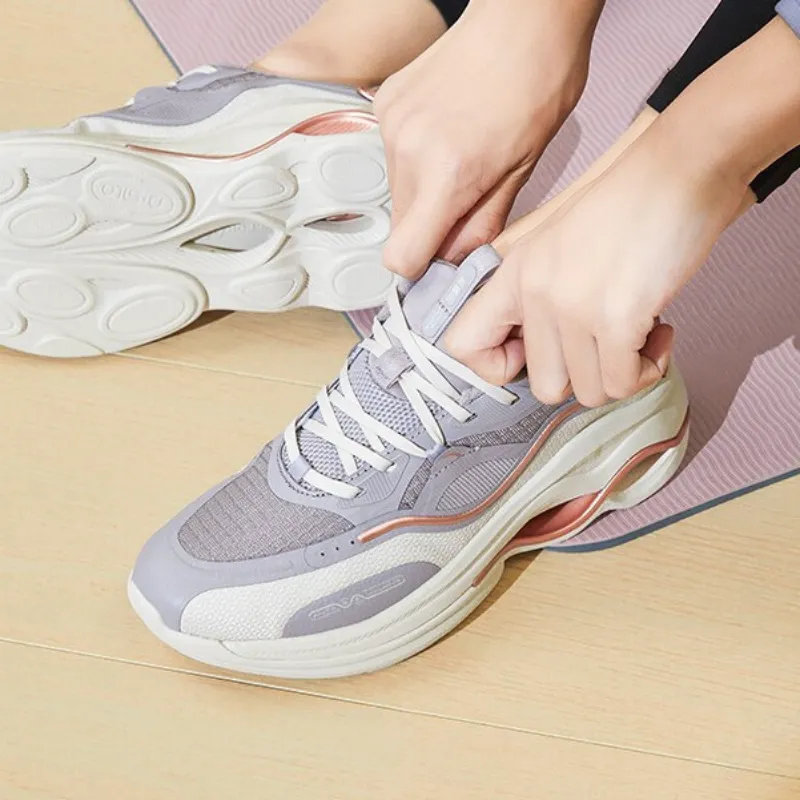 Anta Variety Training Collection Anti-Slip And Wear-Resistant Breathable Low-Top Training Shoes Women's Gray-4