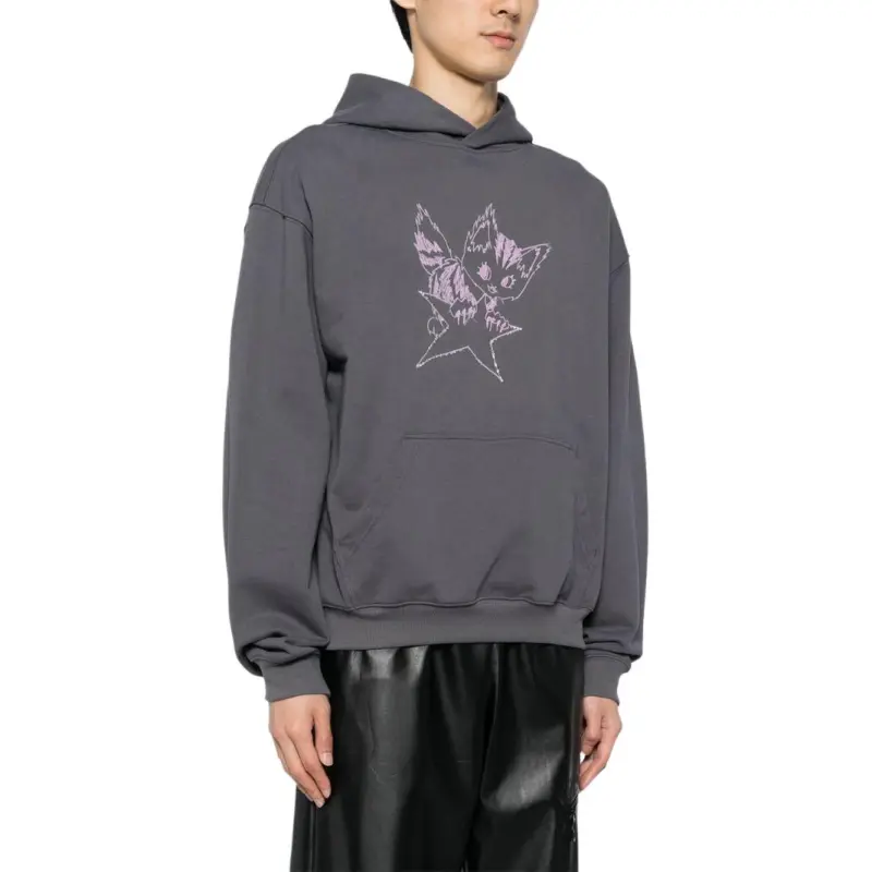 WE11DONE Monster print Cotton Hoodie-2