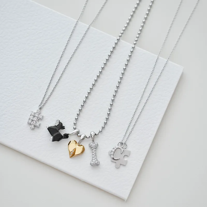 ICEWALD 925 Sterling Silver 18K Gold Plated Diamond Pendants Unisex Silver-1
