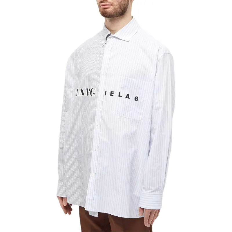 MM6 Maison Margiela Shirt Women's White Gray-4