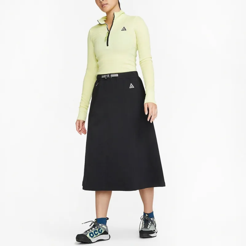 Nike ACG Casual Long Skirts Women's Black-4