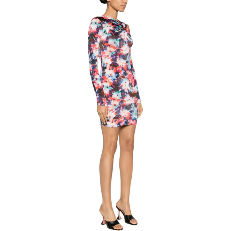 Patrizia Pepe Asymmetric Neck Draped Dress-3