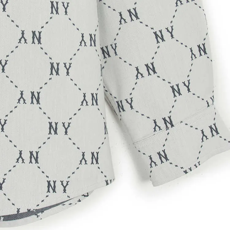 MLB Monogram New York Yankees Shirt Unisex Ivory-5
