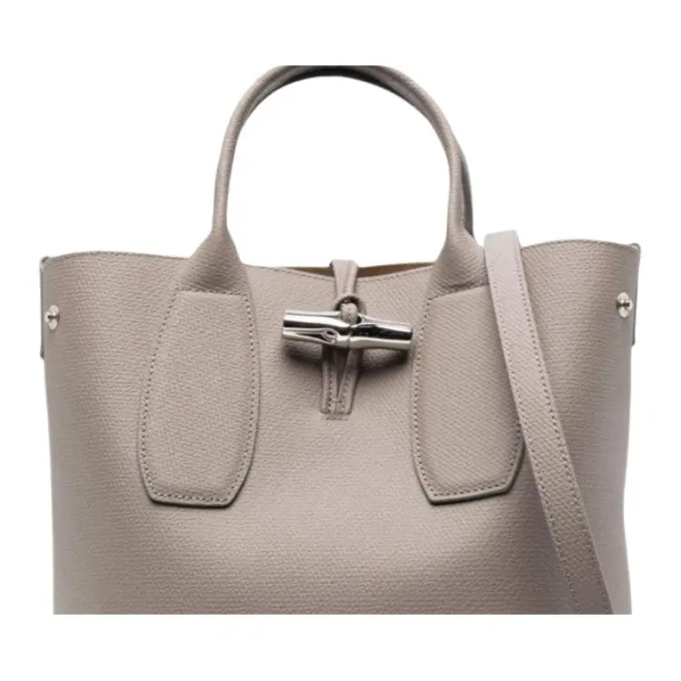 LONGCHAMP Roseau Cow Leather Tote Bag Shopping Bag Handbag Shoulder Bag Crossbody Bag Medium Size Women's Streptopelia-2