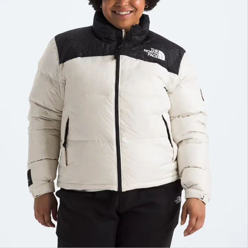 THE NORTH FACE Nuptse1996 Collection FW24 Plus Retro Jackets Coats Women's White Sand Dune/Black-1