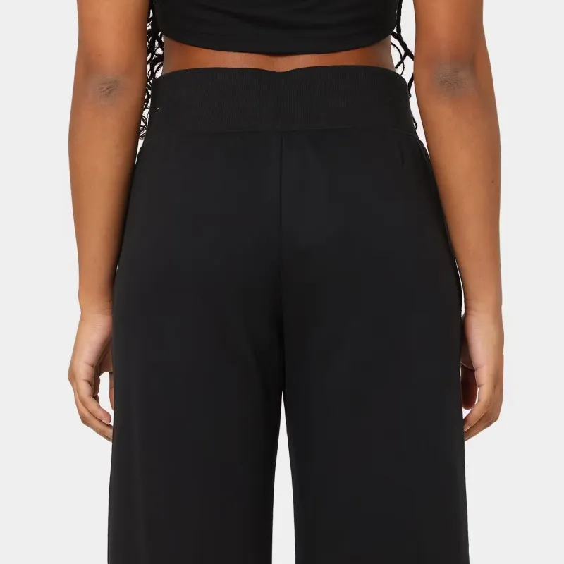Nike Women's Phoenix Fleece High Waisted Wide Leg Sweatpants Black/Sail-4