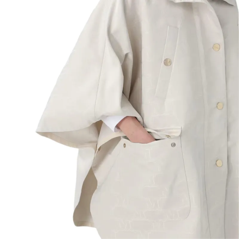 MaxMara Monogrammed Button Up Coat-4