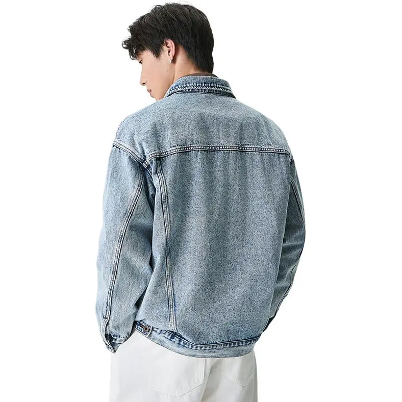 JASONWOOD Cowboy On The Run Denim Jacket Unisex Bleached White Blue-1