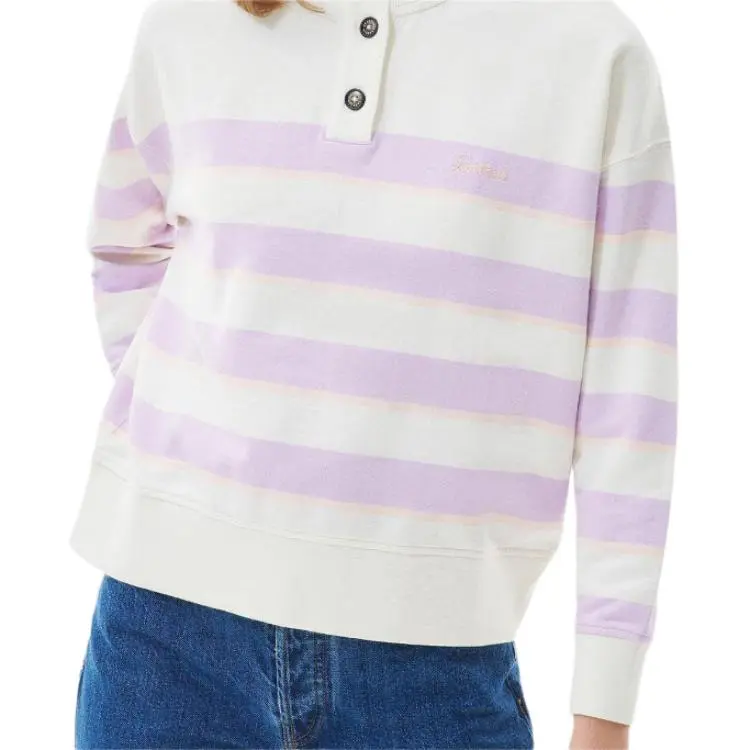 BARBOUR Snapdragon Sweatshirt Sweater Women's White Pink-4