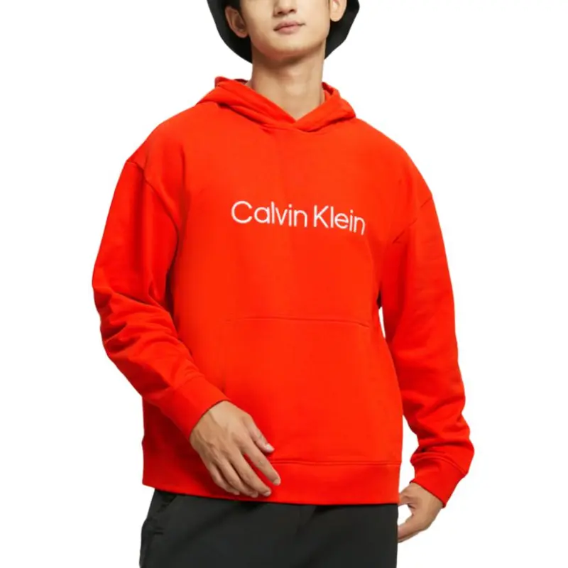 CALVIN KLEIN Simple Collection Sweatshirt Men's Copper Orange-3