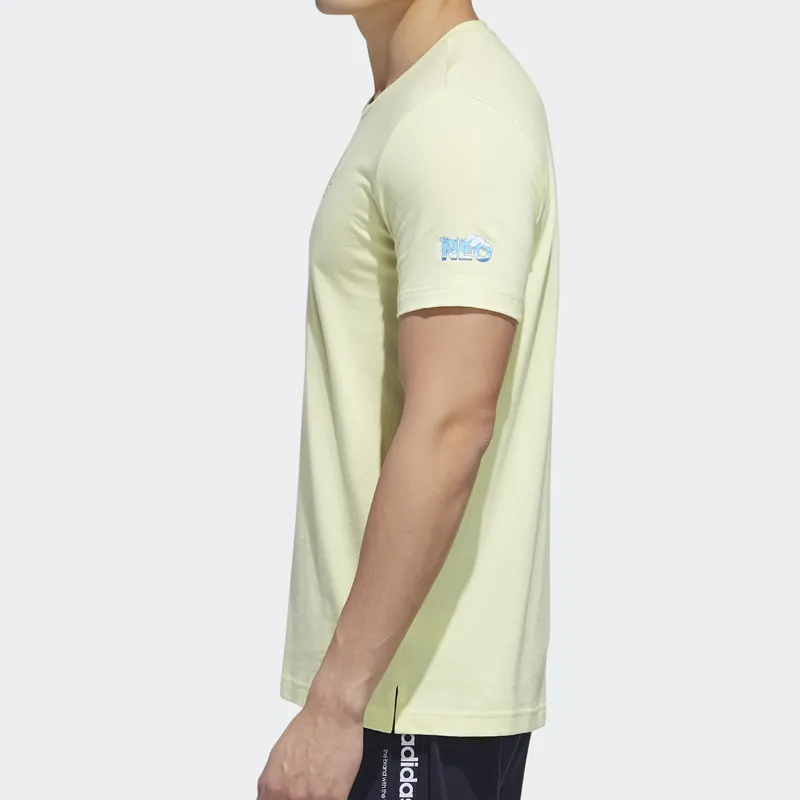 Adidas Neo T Shirt Men's Light Yellow-4