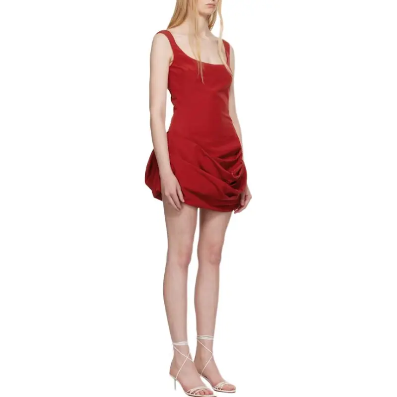 Magda Butrym Round neck Ruched Mini Dress-3