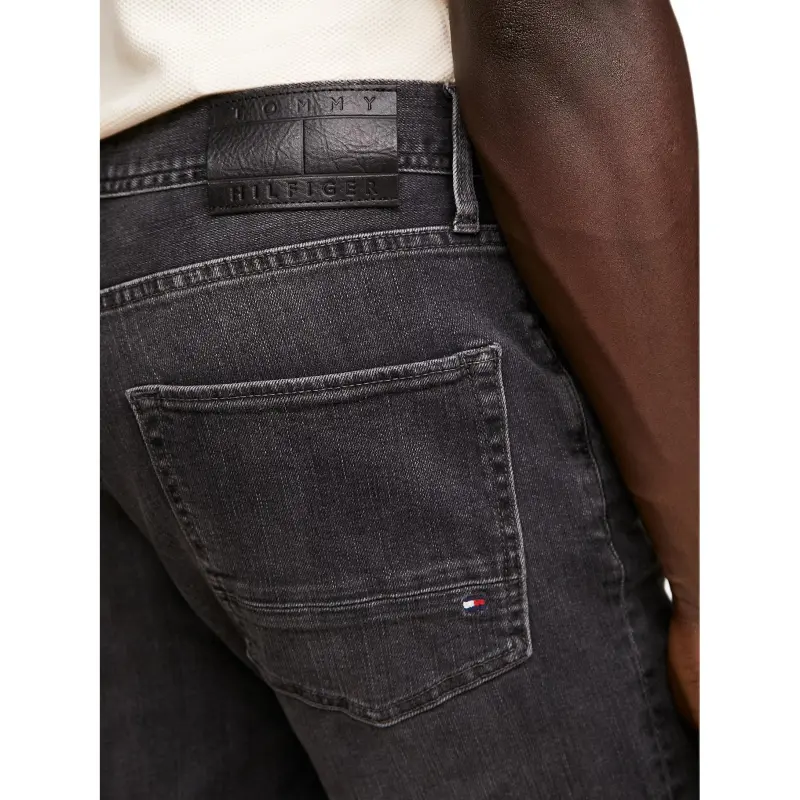 Tommy Hilfiger Denton Fitted Straight Faded Jeans Men's Gray-4