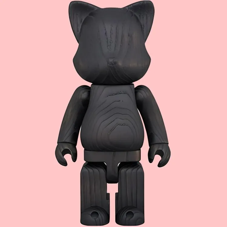 BE@RBRICK Nyabrick Karimoku Black Cat Floatation Black-3
