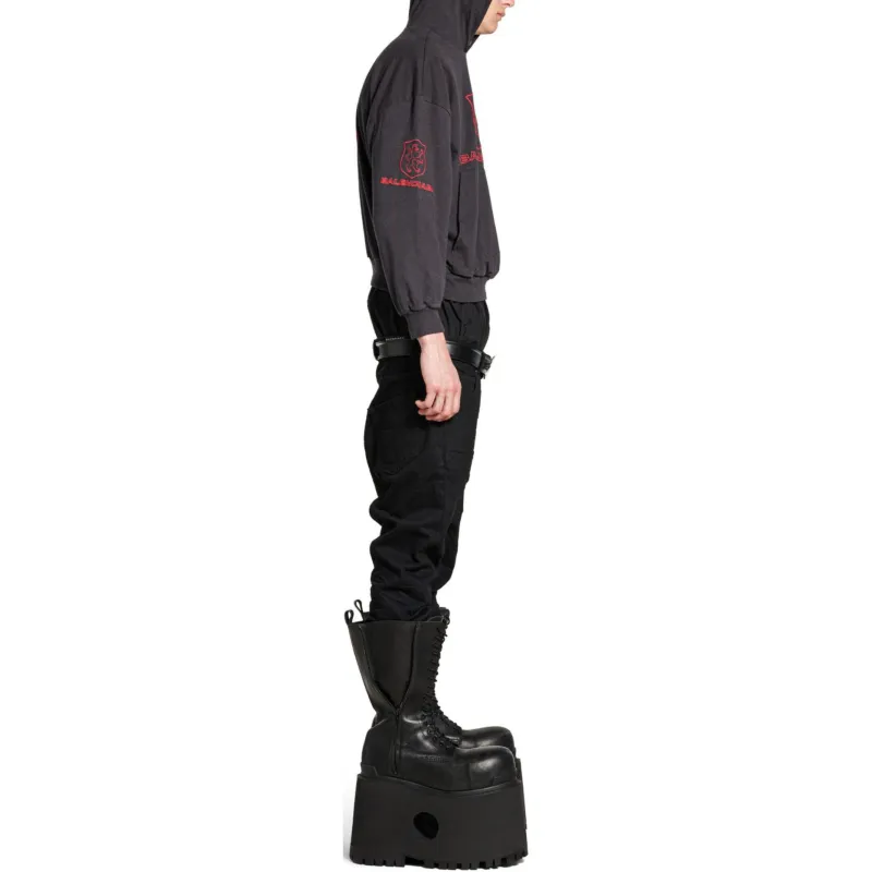 Balenciaga Logo Embroidered Hoodie-4