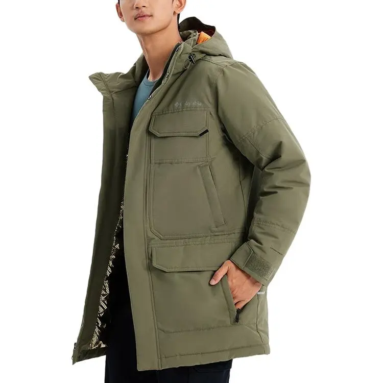 Columbia Waterproof And Warm Windbreaker Jacket Men's Green-3