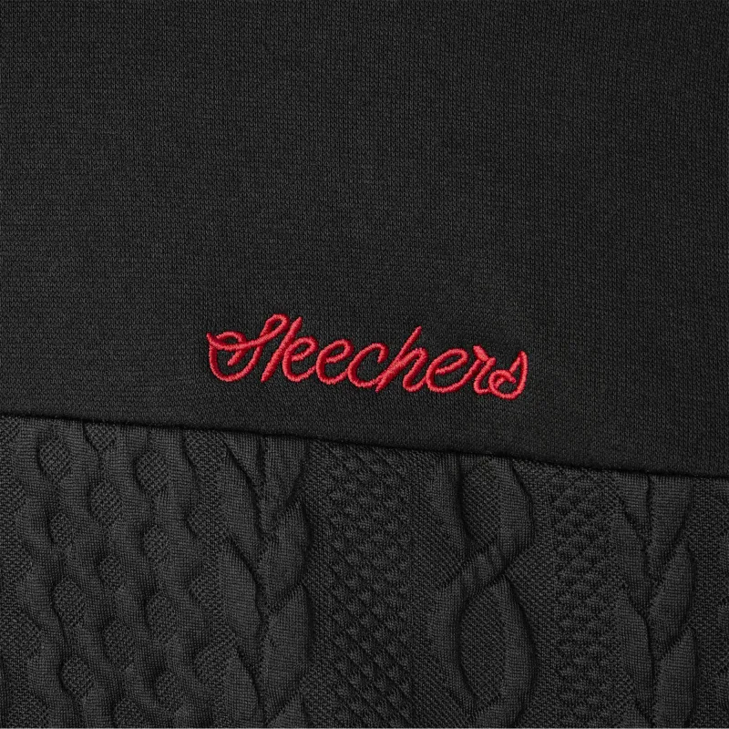 Double Sided Jacquard Skechers New Year 2025 New Year Puffer Jacket Women's Carbon Black-2