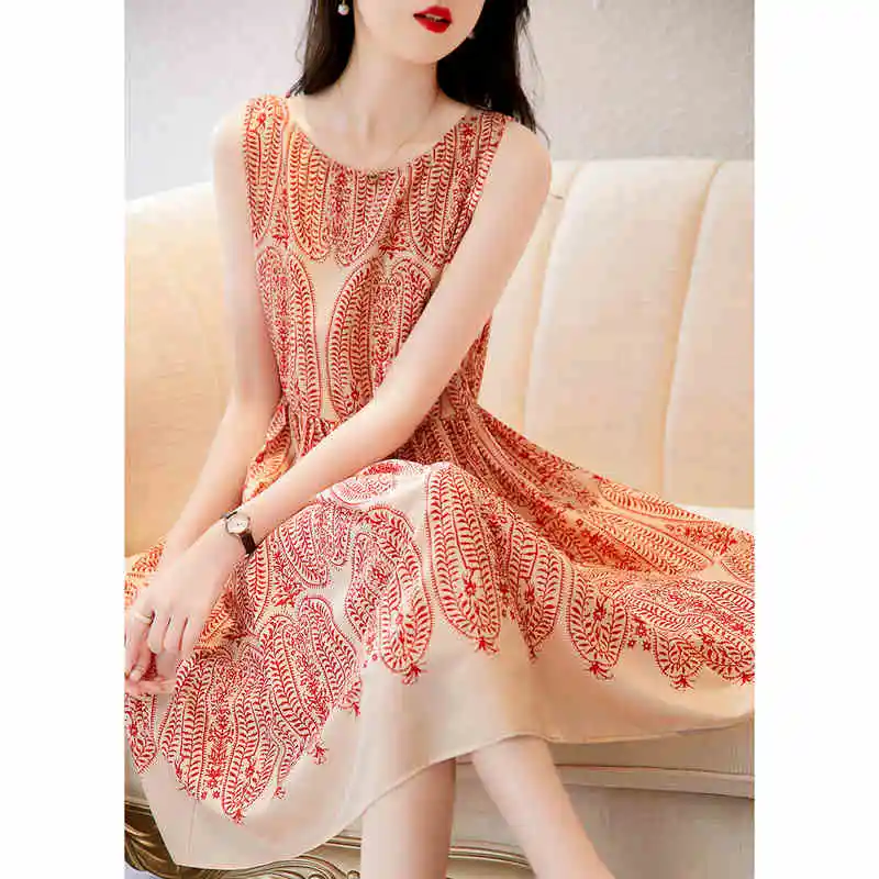 【dme】 Short Sleeved Dresses Women's Red-1