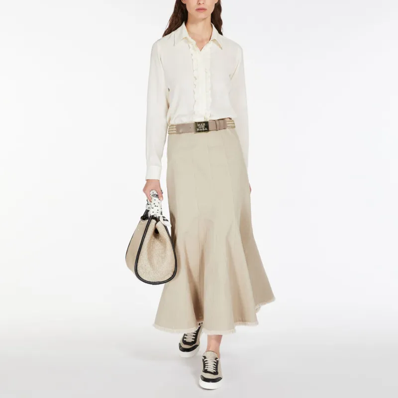 MaxMara Casual Long Skirt Women's Beige-1
