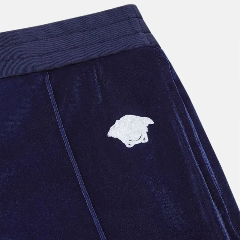 VERSACE Knitted Sweatpants Men Blue-2