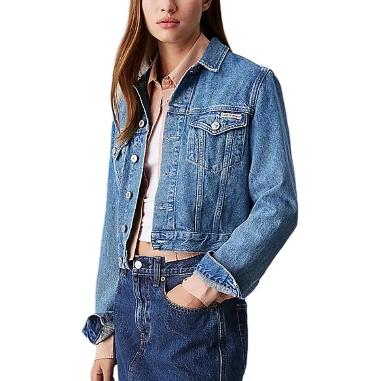 CALVIN KLEIN Denim Jacket Women's Blue-1