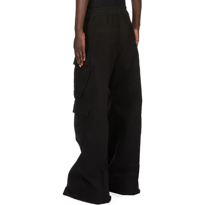 RICK OWENS Wide Leg Drawstring Cargo Pants-4