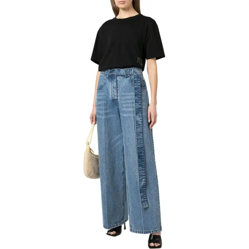 Alexander Wang Puff Logo & Bound Neck Essential Jsy Ss Tee Soft Obsidian-2