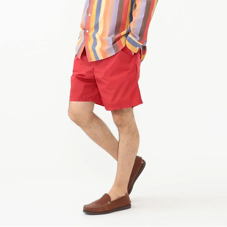 Beams Casual Shorts Men Red-3