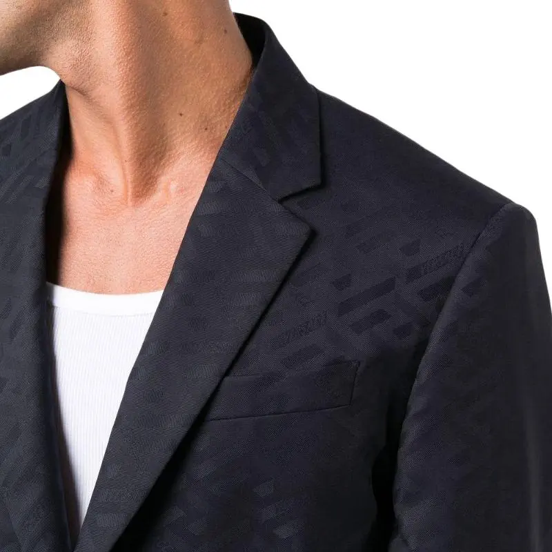 VERSACE Business Suits Men Blue-4