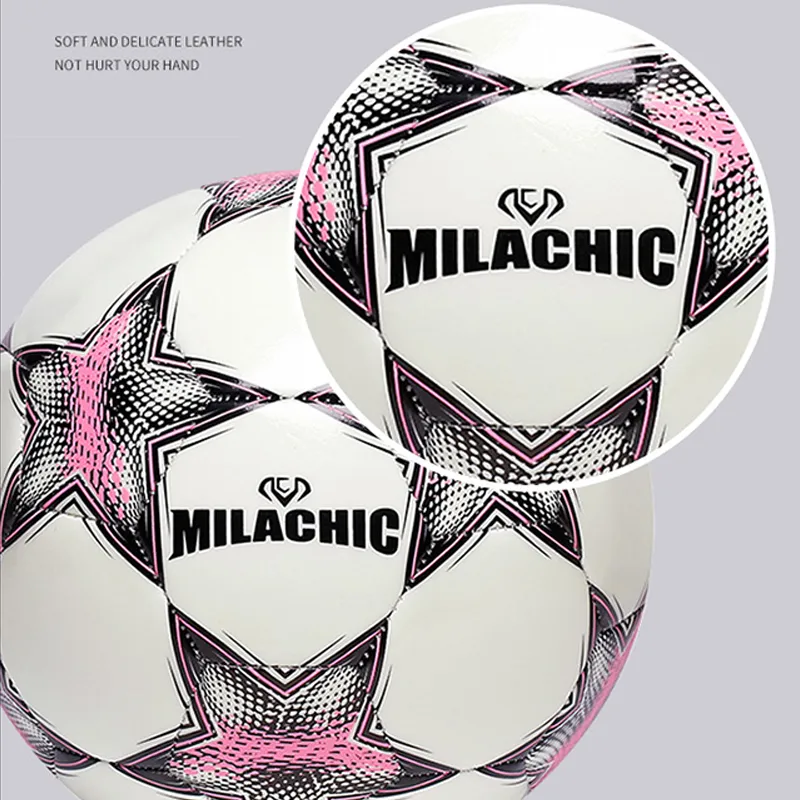 MILACHIC Size 4 Ball Soccer PU Machine Stitched Soccer Ball Unisex Multicolor-3