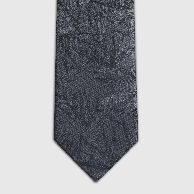 GOLDLION Polyester Ties Men's Gray/Navy Blue-51