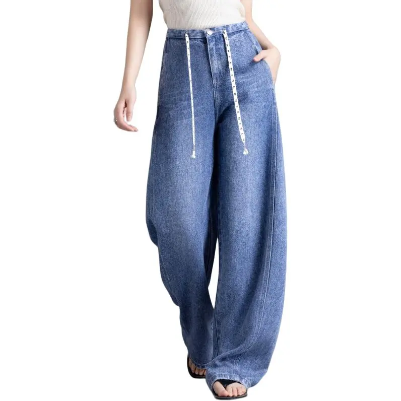 You Cow Me Pants Jeans Women's Blue-5