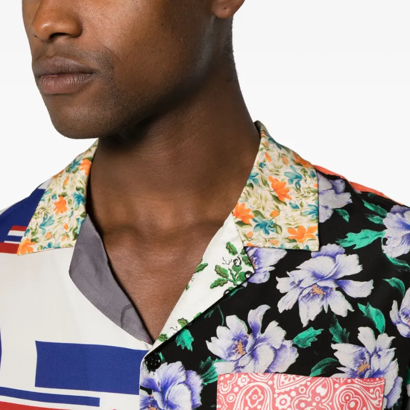 Marine Serre Regenerated Silk Scarves Bowling Shirt-4