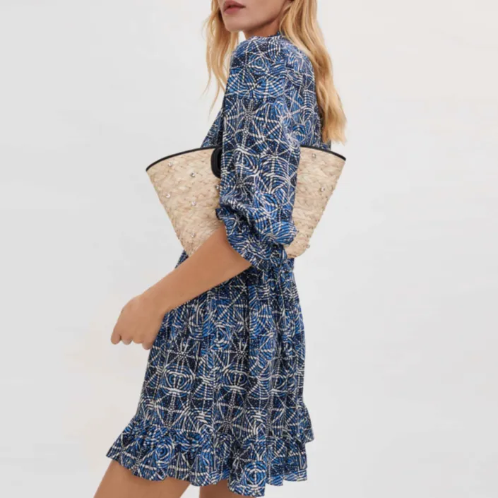 Maje Long-Sleeved Dresses Women's Blue-4