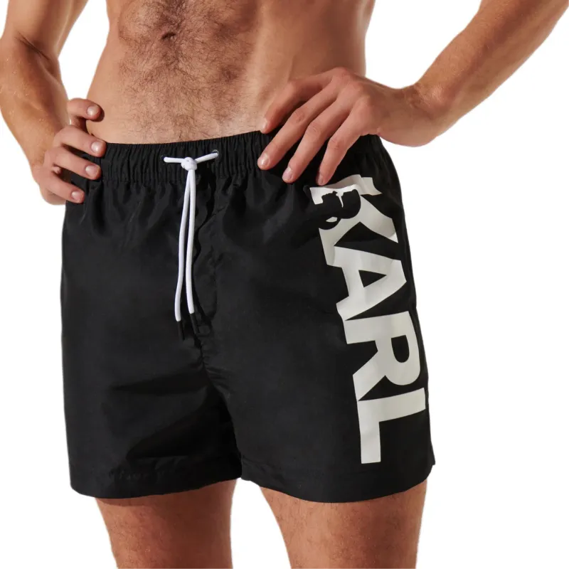 KARL LAGERFELD / Karl Lagerfeld Jeans Logo Swim Shorts-3