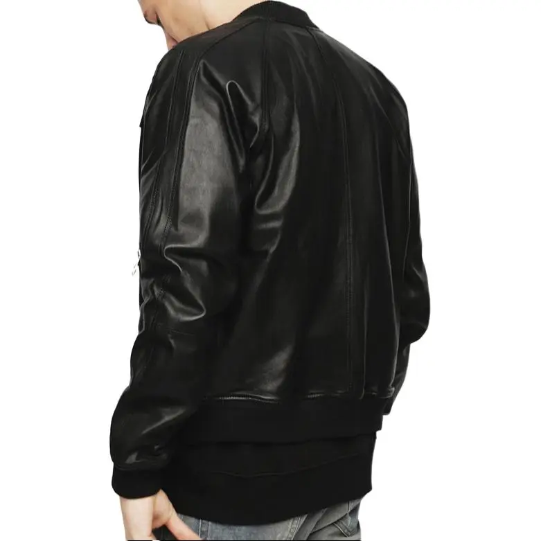 DIESEL Leather Jacket Men's Black-1