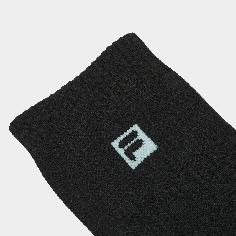 FILA Fitness Mid Calf Socks Men's 1 Pack Jet Black-2
