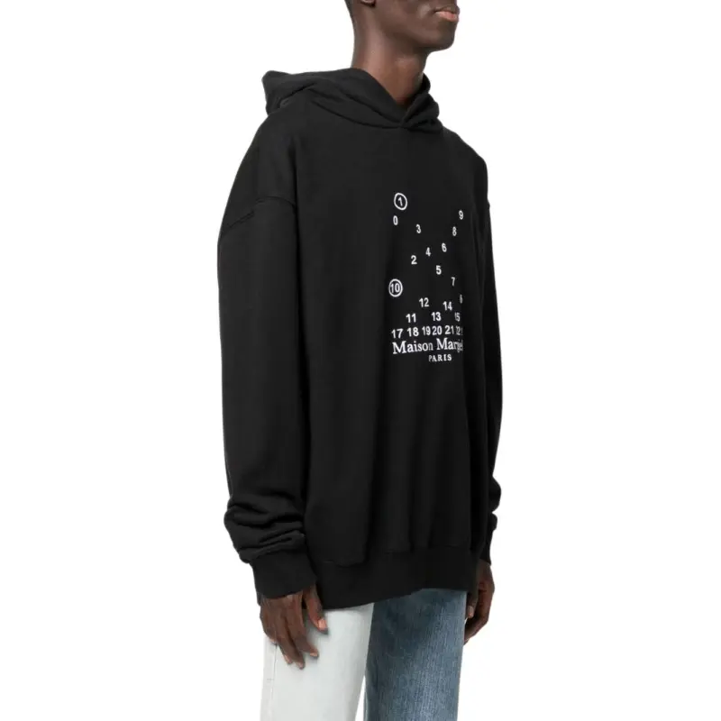 Maison Margiela Logo Printed Long Sleeved Hoodie-4