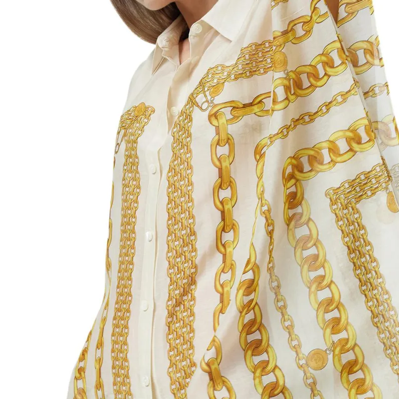 VERSACE Chain Link Printed Short Sleeved Cover Up-3