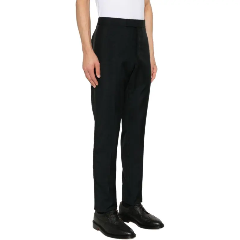 THOM BROWNE Mid Waisted Skinny Trousers-3