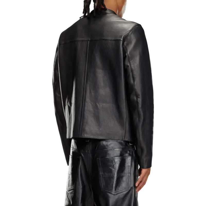 DIESEL L Met Vert Logo Embossed Zipped Jacket-2