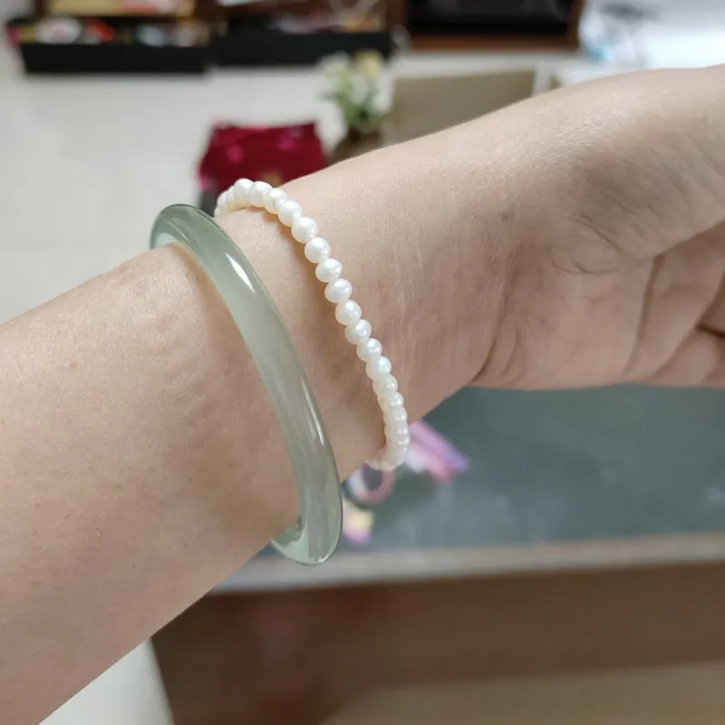 Moon Jewelry Natural Agate Jade Bangles Women's-4