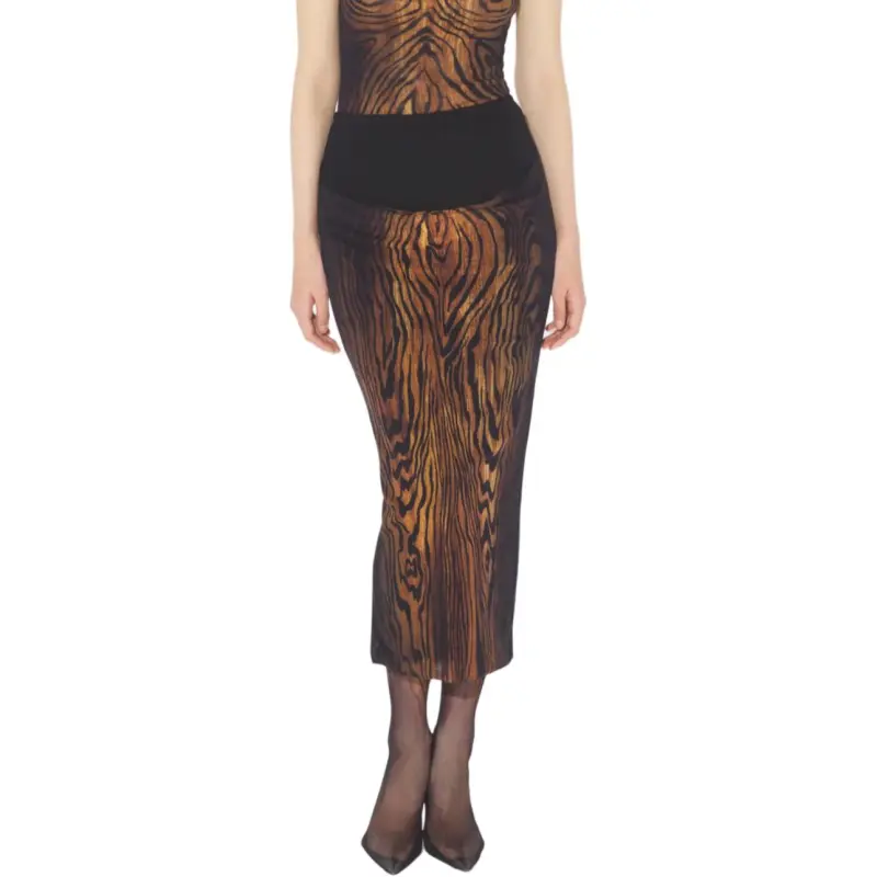 Jean Paul Gaultier Casual Long Skirts Women's Black-1