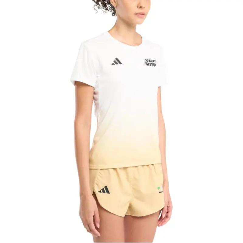 Adidas RunnerAdizero FW24 T-Shirt Women's White/Yellow-3